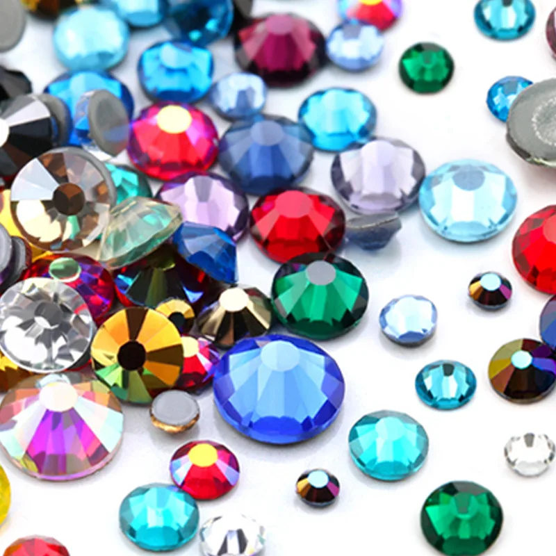 High Quality стразы Hot Fix Rhinestones Flatback Best Glass Crystal Hotfix Rhinestone Glitter Iron on Rhinestones Garment
