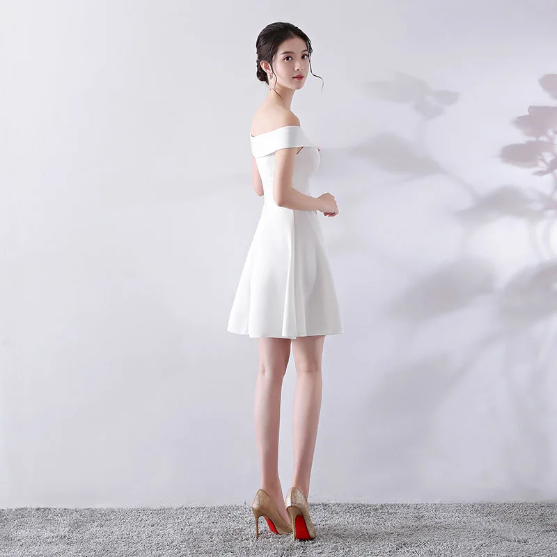 DongCMY Spring New Summer Red Short One-shoulder Graduation Dress Bar Mitzvah Cocktail Dress