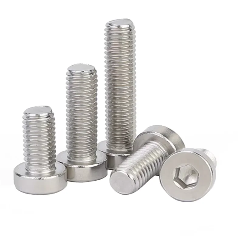M3 M4 M5 M6 Grade 8.8 Steel Black or Stainless Steel Din7984 Hex Hexagon Socket Thin Low Short Profile Head Allen Cap Screw Bolt