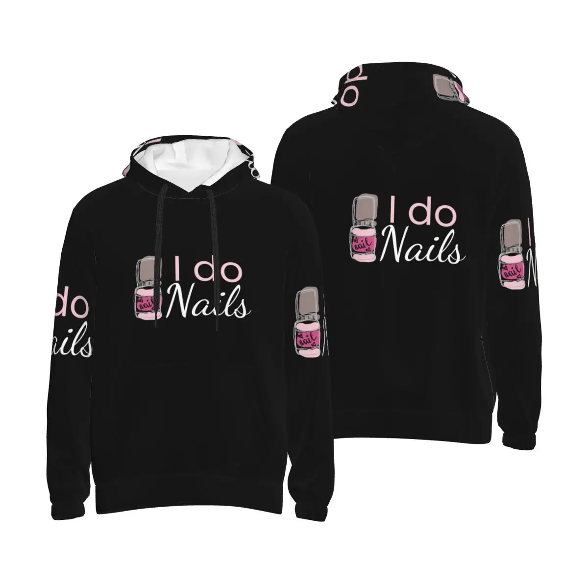 

Толстовка с капюшоном I Do Nails Finger Nail Manicure Studio, пуловер в стиле хип-хоп, осень-зима, мужские и женские толстовки, топы с длинными рукавами