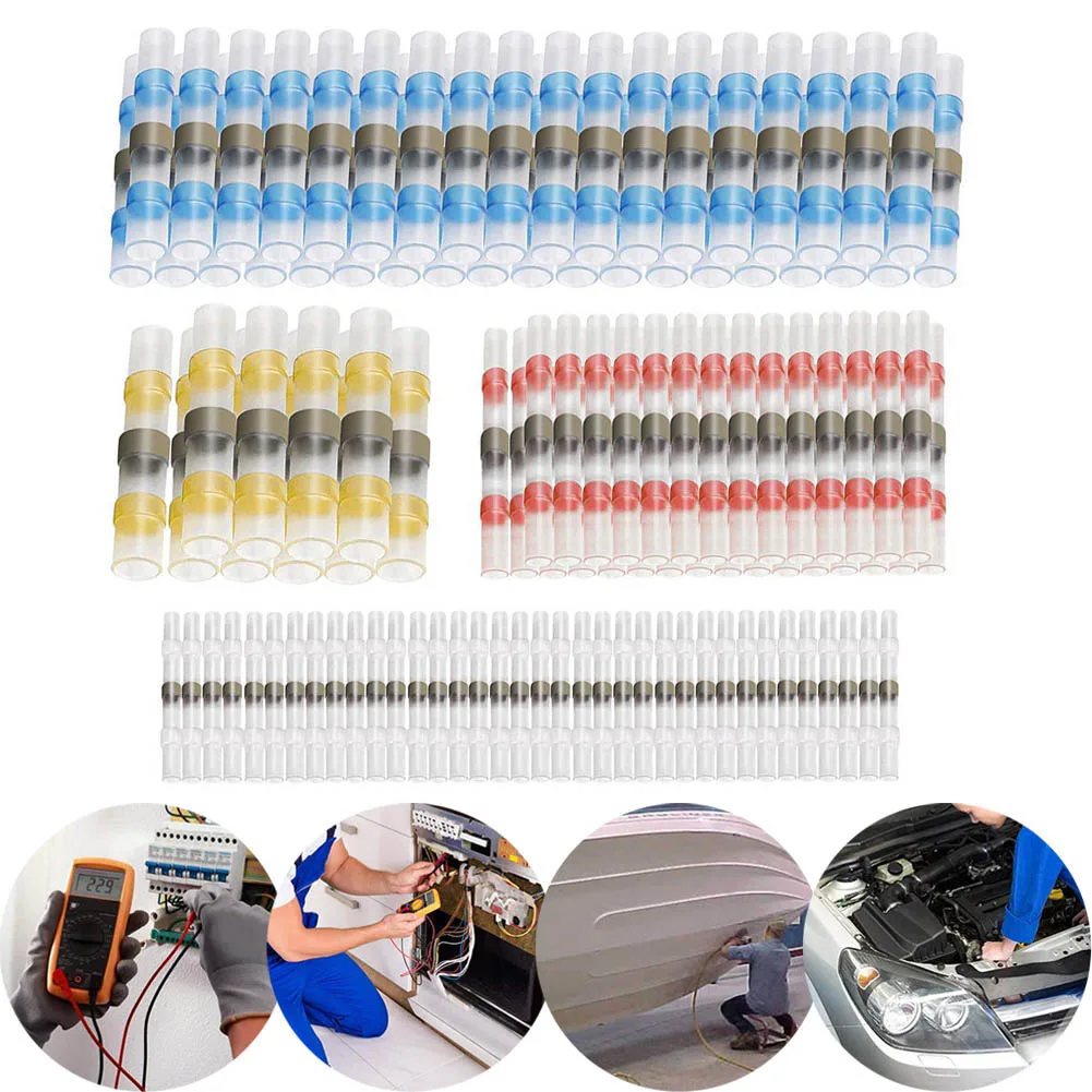Outdoor Electrical Connections Heat Shrink Kit Butt Insulated Connectors Excellent Tensile Strength Moisture-Prone Applications