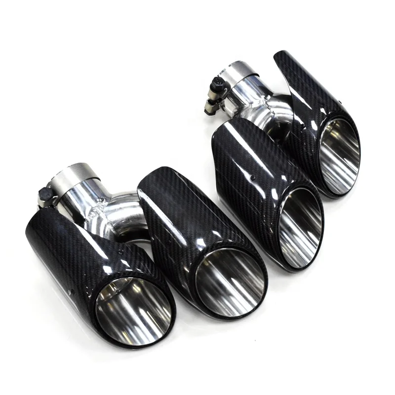 

1 Pair Carbon Fiber Exhaust Tip For Macan 2014-2018 Exhaust Pipe Muffler Tailpipe Exhaust System Nozzle