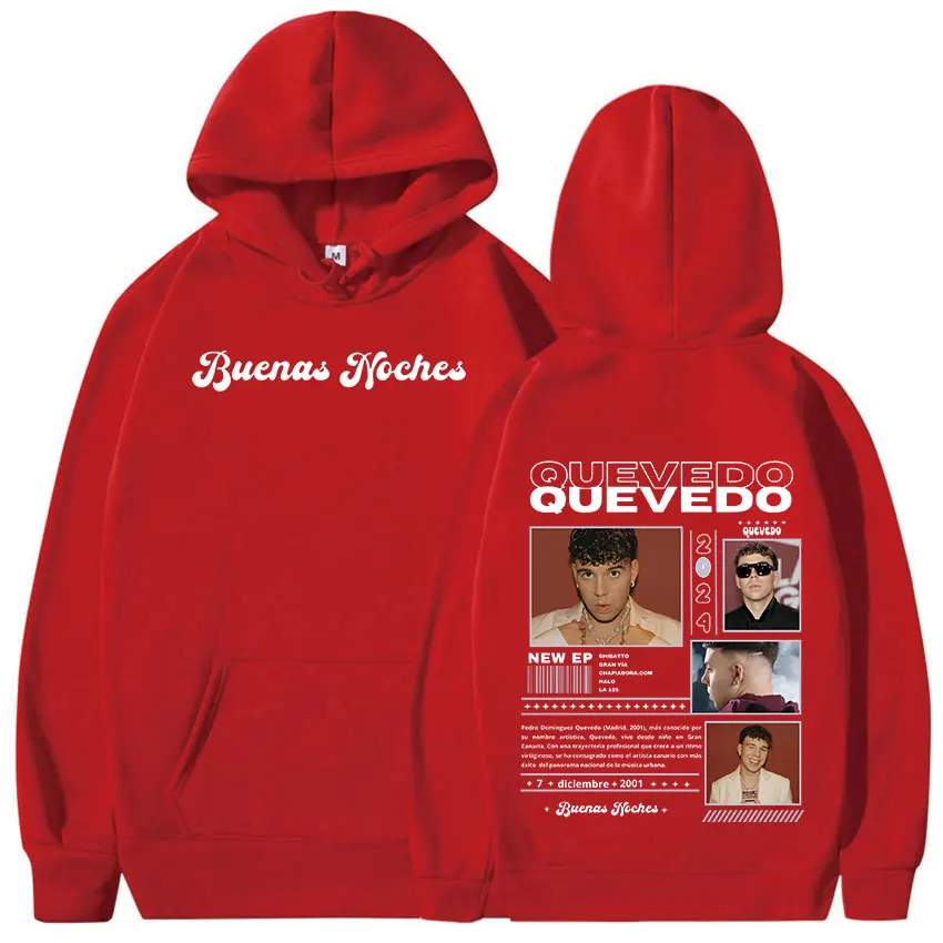 Rapper QUEVEDO Tour 2024 Graphic hoodie Men\'s Women Hip Hop Fashion pullover Sweatshirt y2k harajuku Oversized hooded Streetwear