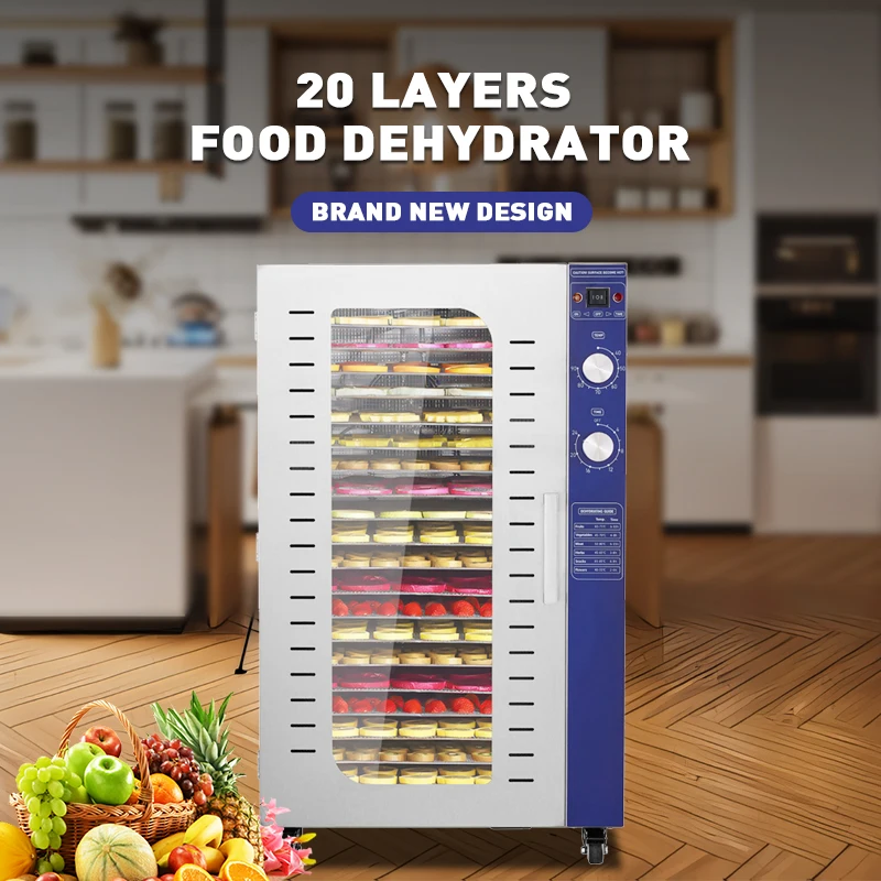 

20 Trays Commercial Food Dehydrator for Dehydrated Vegetables Dryer Fruit Vegetable Dehydrators
