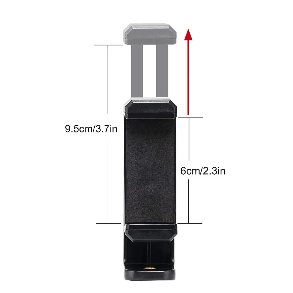 ZOMEI Tripod Mount Adapter Cell Phone Clipper Holder Vertical 360 Stand with 1/4 screw hole for Phone for Camera