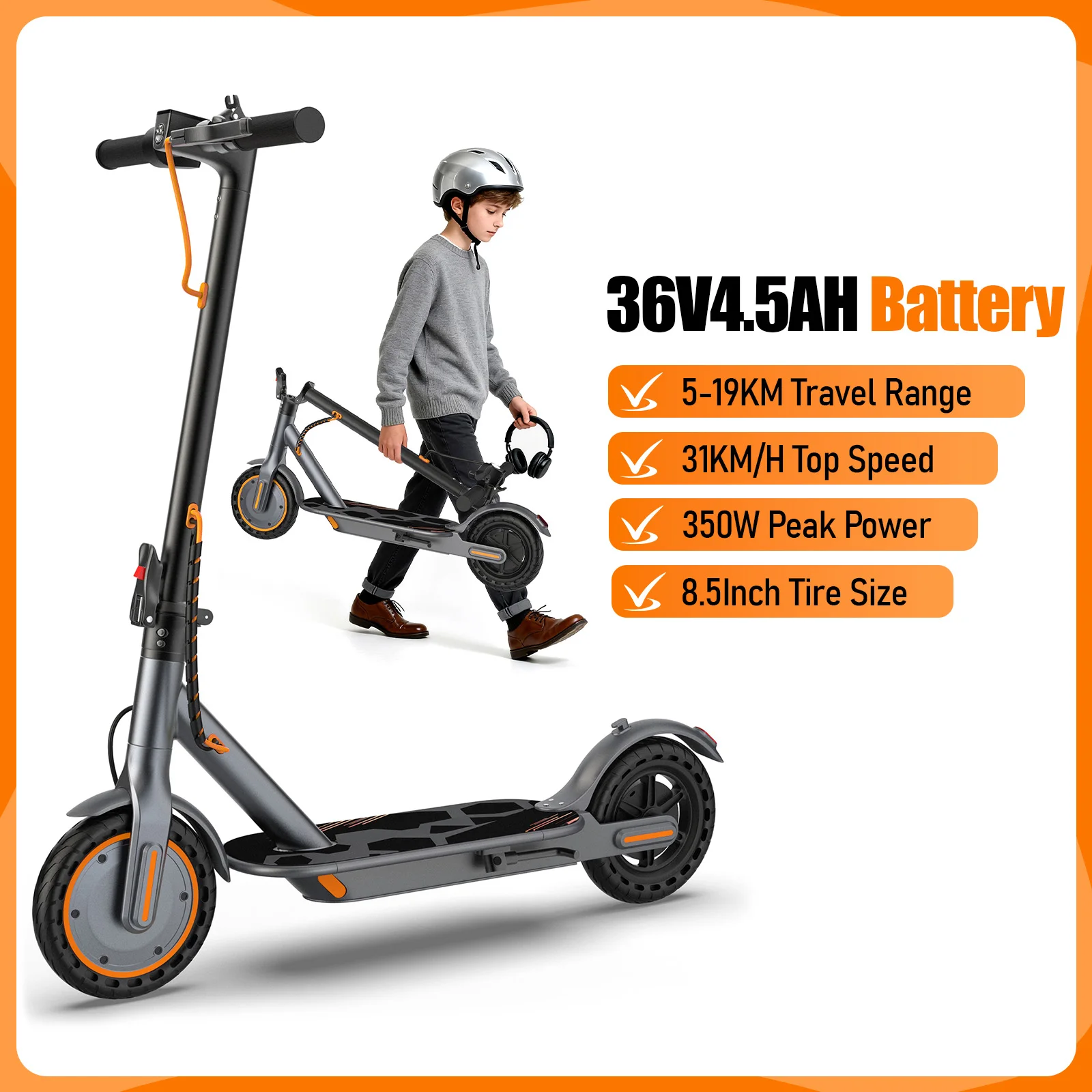 AOVOPRO Mini80C Elektrische Scooter voor Kinderen 350W 8.5Inch Elektrische Scooter voor Kinderen 31 KM/H Supersnelheid 5-19 KM APP Smart Escooter