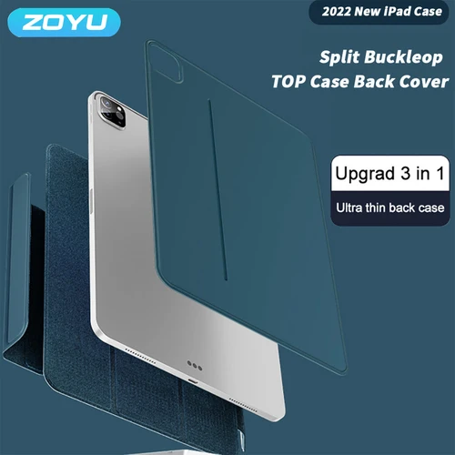 ZOYU 자기 스마트 커버 iPad 10 10.9 Pro 12.9 11 2022 Capa, iPad Air4/5 10.9 미니 6 풀 스플릿 버클 안티 벤딩 케이스 