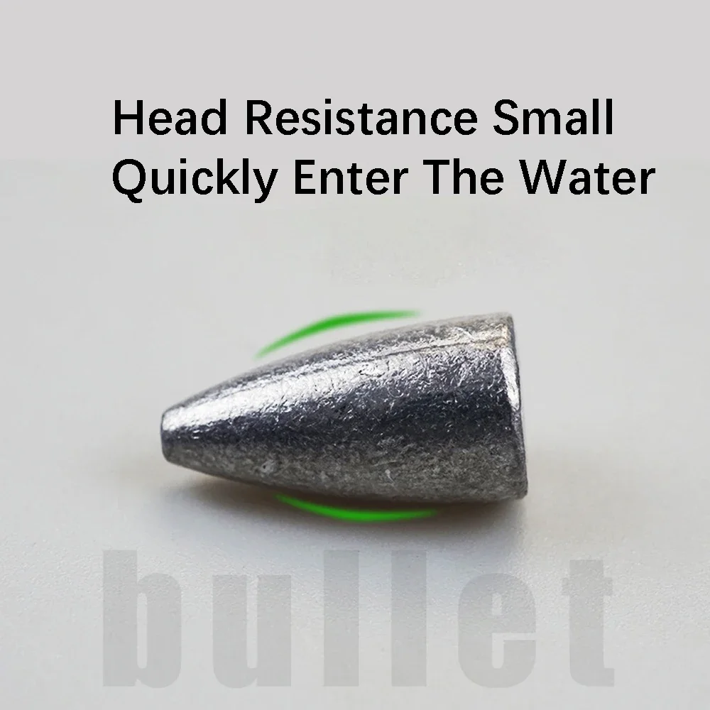 Dndyuju 10 stücke Blei Sinker Angel gewicht 1/2/3/5/7/10/14/20g Kugel Blei Gewicht Jig Kopf Fresh water texas Rig Set Angel gerät – Detail 5