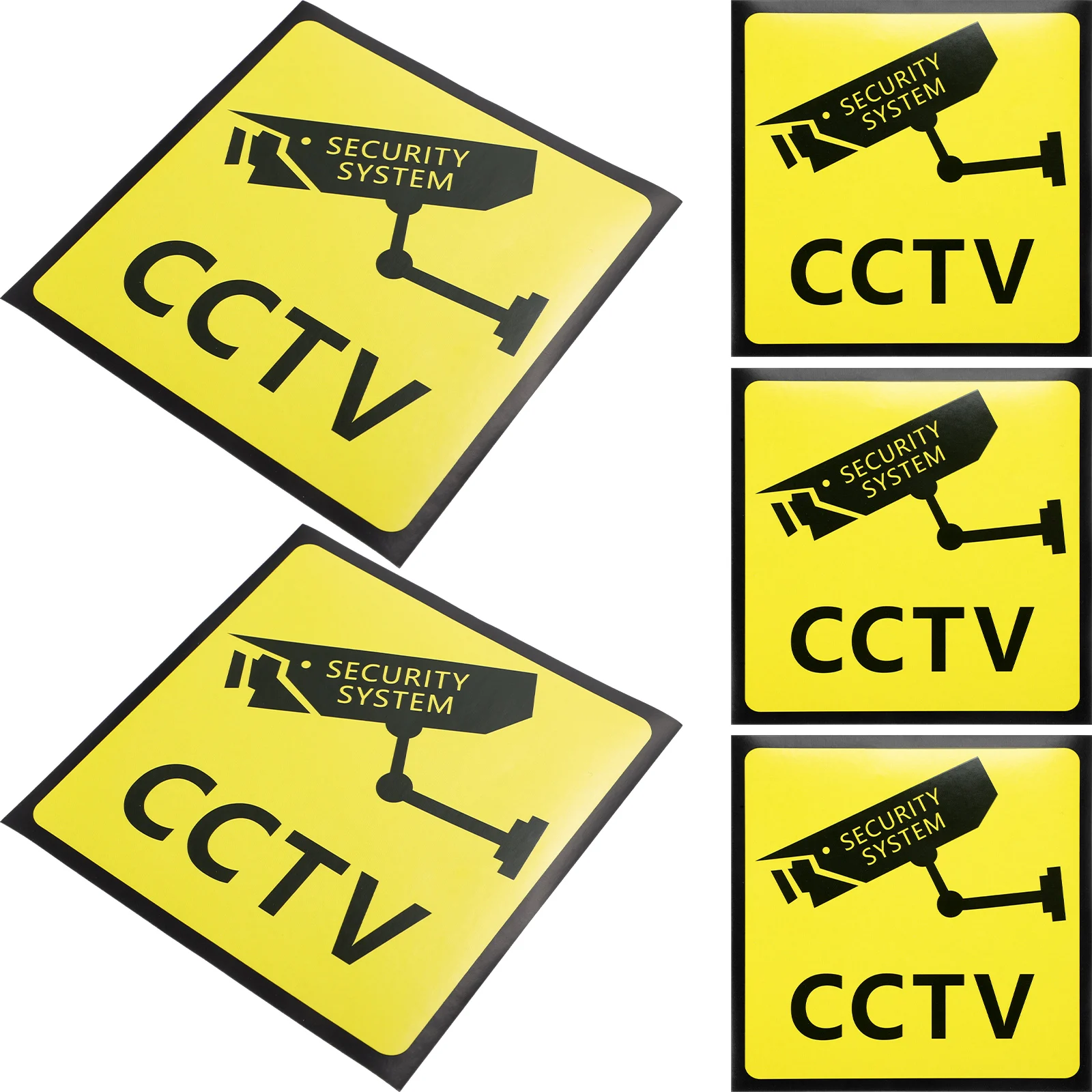 5 Pcs Monitoring Warning Stickers Security Alert Cctv Alarm The Sign Camera Watching Signs Outdoor Video