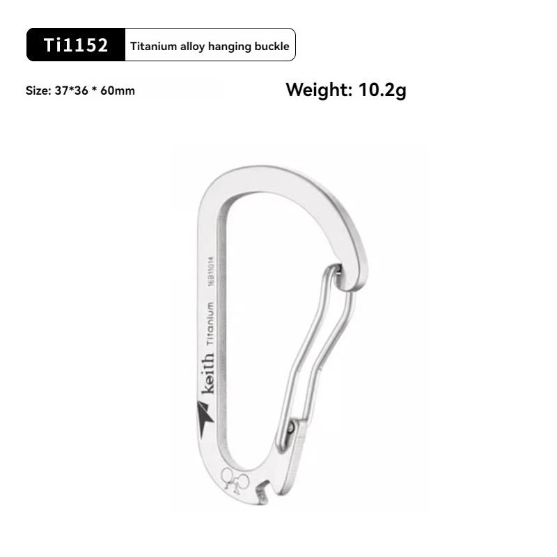 Keith Multi Functional Titanium Hanging Buckle Tools, Quick Hanging Key Buckle, Water Bottle Buckle, Mountaineering Hook