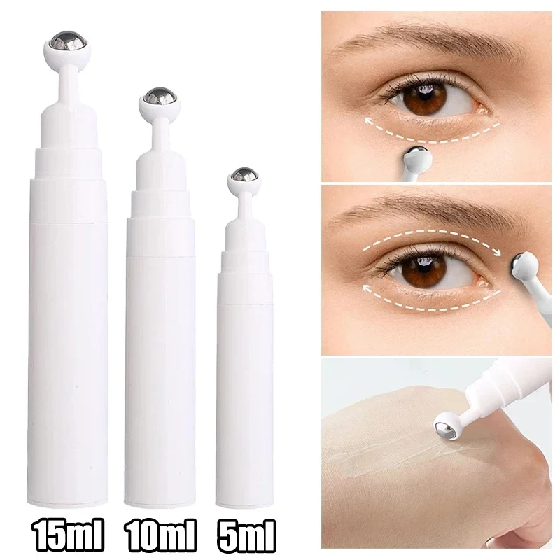 5/10/15ml Eye Cream Roller With Steel Ball Empty Refillable Lotion Essential Oil Vacuum Travel Bottle Cosmetic Storage Container