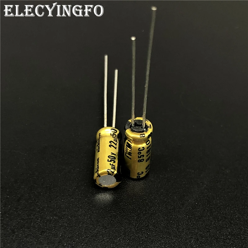 10pcs 22uF 50V NICHICON FW Series 5x11mm 50V22uF HiFi Audio Capacitor