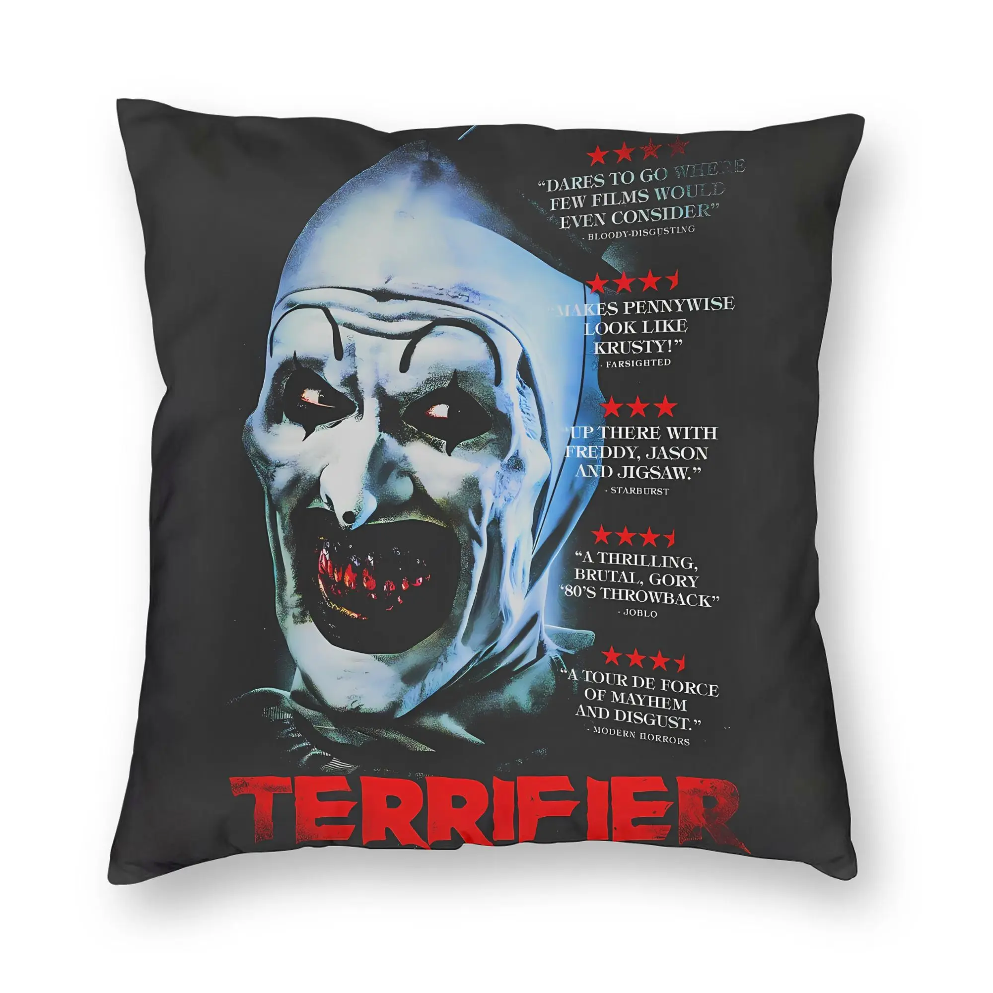 Terrifier Movie Pillow Case  Print Pillow Cover Fashion Cushion Cover For Office Car Home Decor