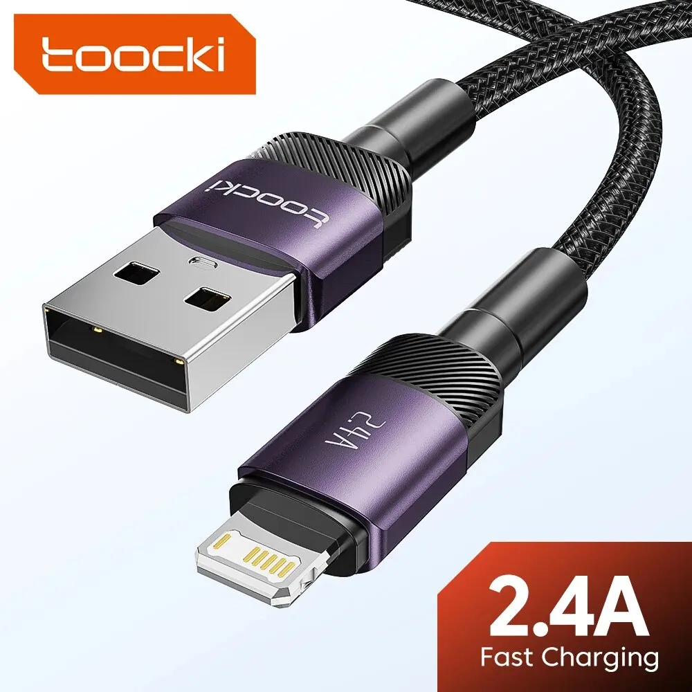 Toocki 아이폰 14, 13, 12, 11 프로 플러스맥스, Xs, Xr, 8 용 USB 라이트닝 케이블, 고속 충전 데이터 코드 