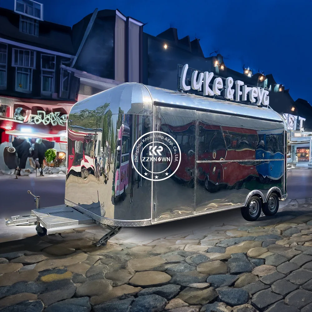 

Airstream Food Truck Full Kitchen Equipments Street Snack Coffee Trailer Concession Food Truck Kiosk For Sale