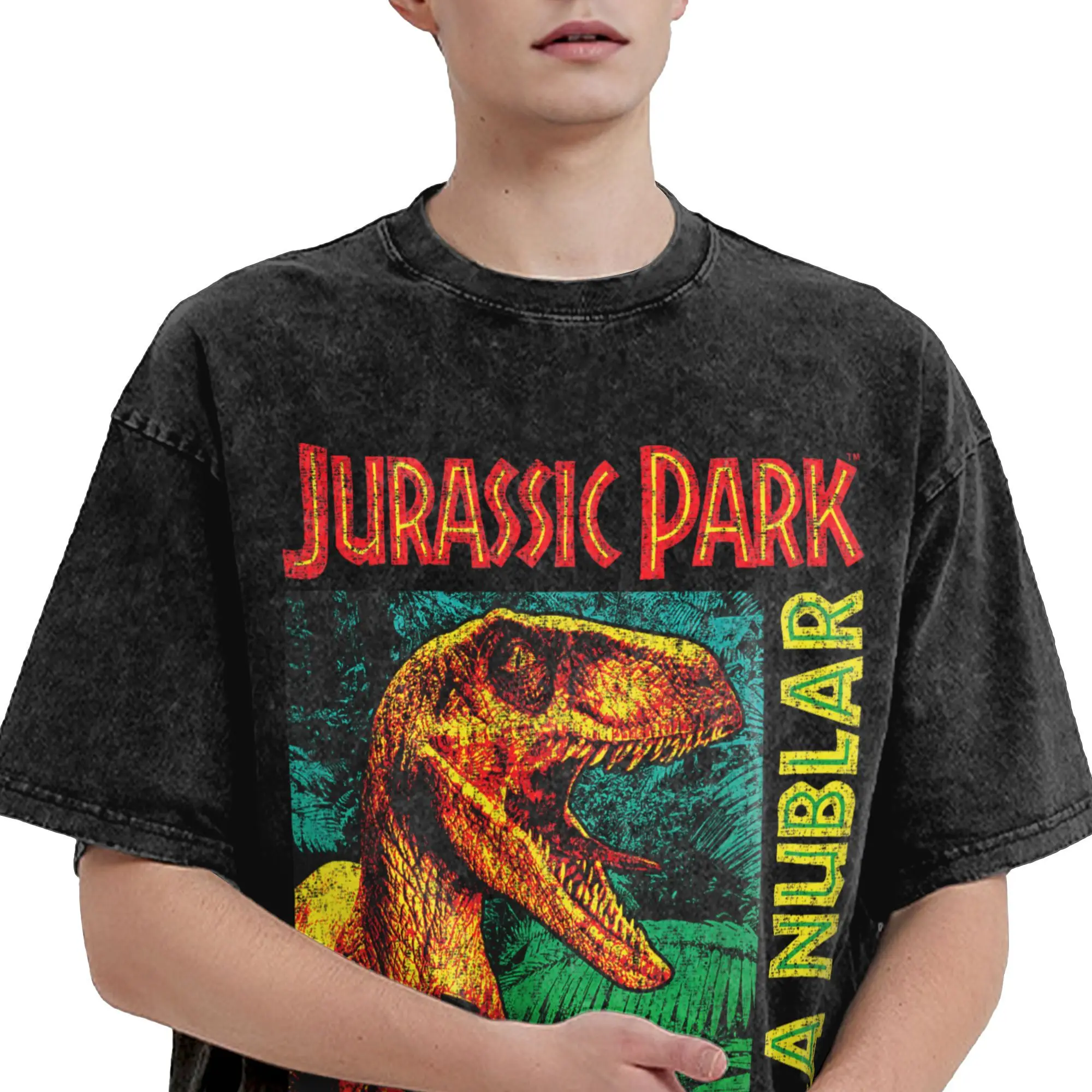 Jurassic World Rebirth Coming 2025 T-Shirts for Men Round Collar Pure Cotton Washed T Shirts  Short Sleeve Tee Shirt Clothing