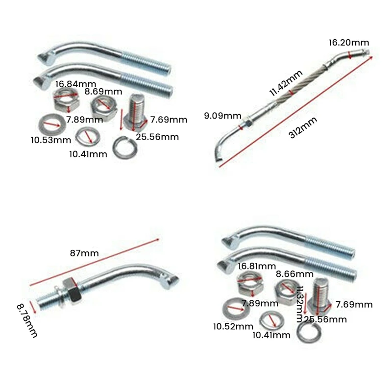 Kit de rascadores de hielo snowx-dura Flex 1201-Df para motos de nieve inversas y no inversas