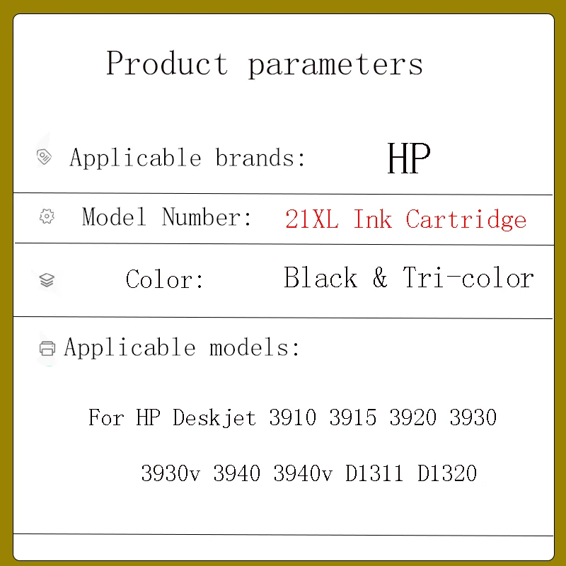 21 22 Refill Ink Cartridge Replacement for hp21 for HP 21 xl 21xl for Deskjet F2180 F2200 F2280 F4180 F300 F380 380 D2300