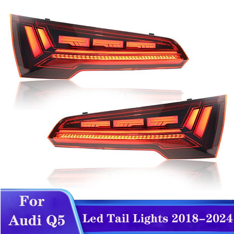 

For Audi Q5 Led Tail Lights 2018-2024 Accessories Upgrade Q5L Upgrade High Configure Brake Taillight Assembly