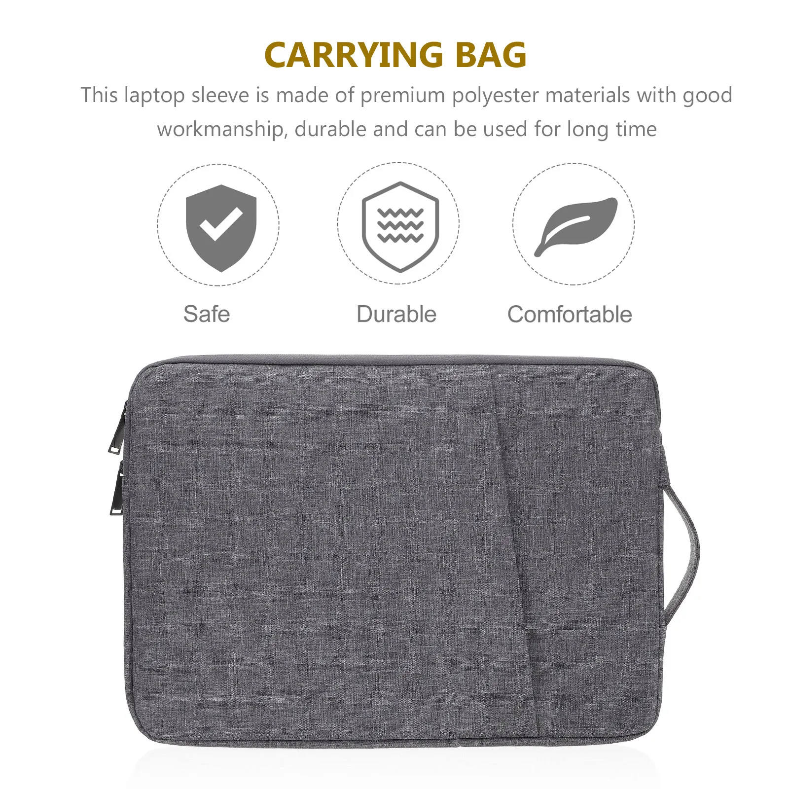 Laptop Sleeve Polyester 15.6 Inch Shockproof Laptop Carrying Bag Lightweight Computer Storage Pouch