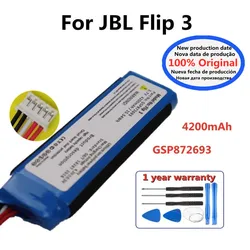 3.7V 4200mAh GSP872693 P763098 03 Original Rechargeable Battery For JBL Flip 3 Flip3 Wireless Bluetooth Speaker Bateria + Tools
