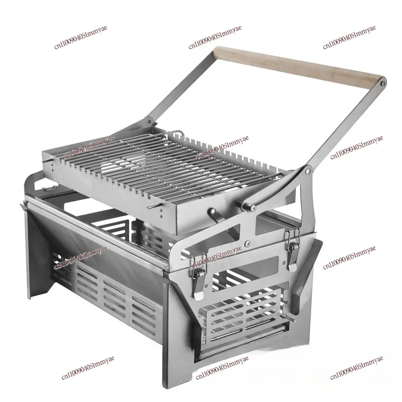 304 Stainless Steel Removable Flip Household Charcoal Grill Outdoor Grill Fish