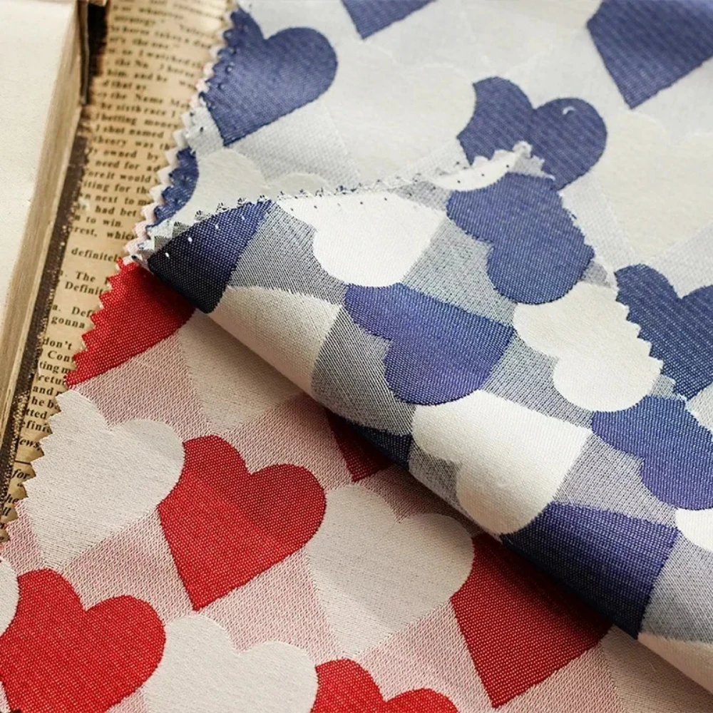 

Yarn-dyed Love Jacquard Fabric Multicolor Fashion Women's Shoes Clothing Bags Dress Pillows Sofa Covers Suit Diy Sewing Cloth