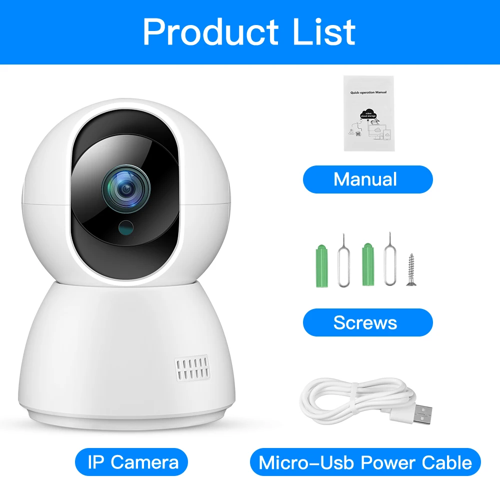 Wsdcam 1080P IP Camera Tuya Smart WiFi Wireless Surveillance Camera IR Night Vision Automatic Tracking Baby Security Monitor