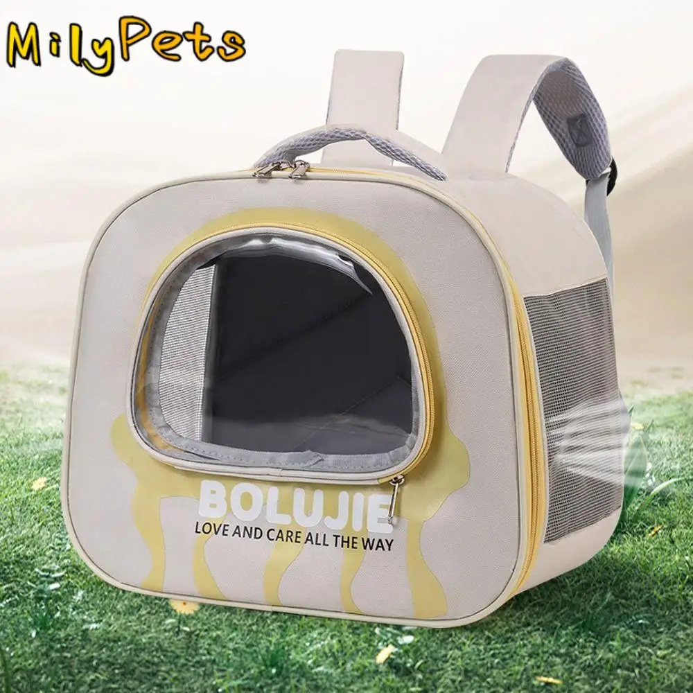 

Portable Cat Bag Foldable Large Space Pet Travel Carrier Breathable with Window Space Capsule Pet Bag