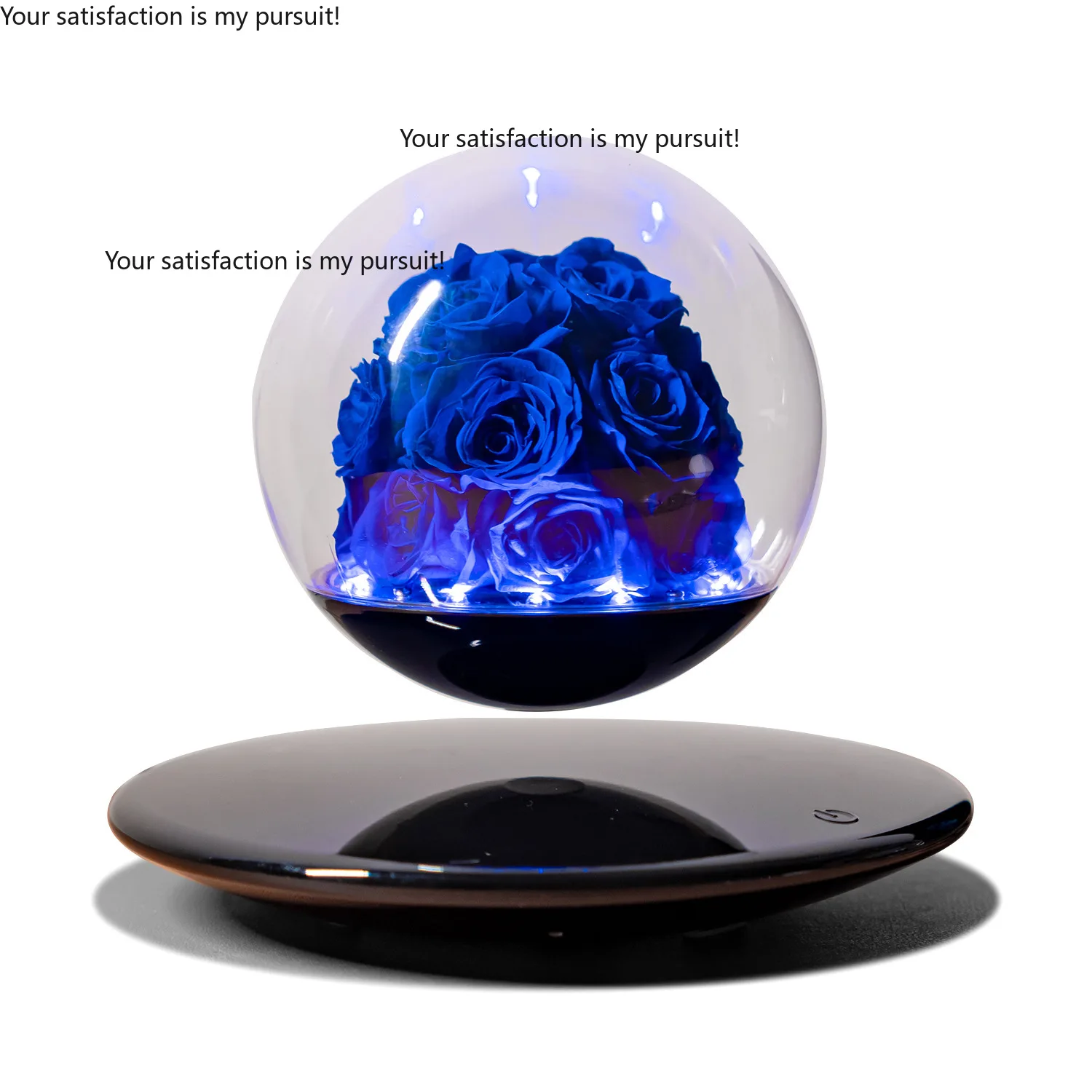 Levitating Preserved Blue Rose Ornament Luxury Long Lasting Gift For Qixi Valentine's Day
