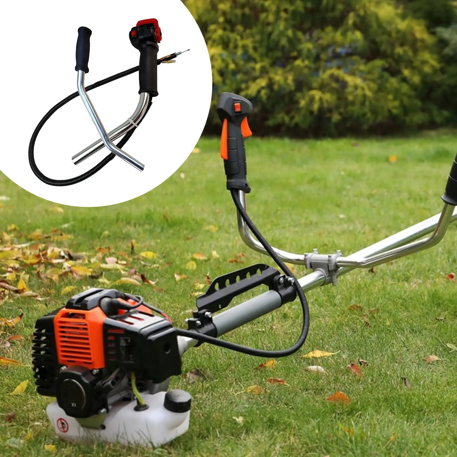 String Trimmer Handle Switch Throttle Cable Attachments Convenient Assemble Durable Aluminium Tube Handheld for Brush Cutter