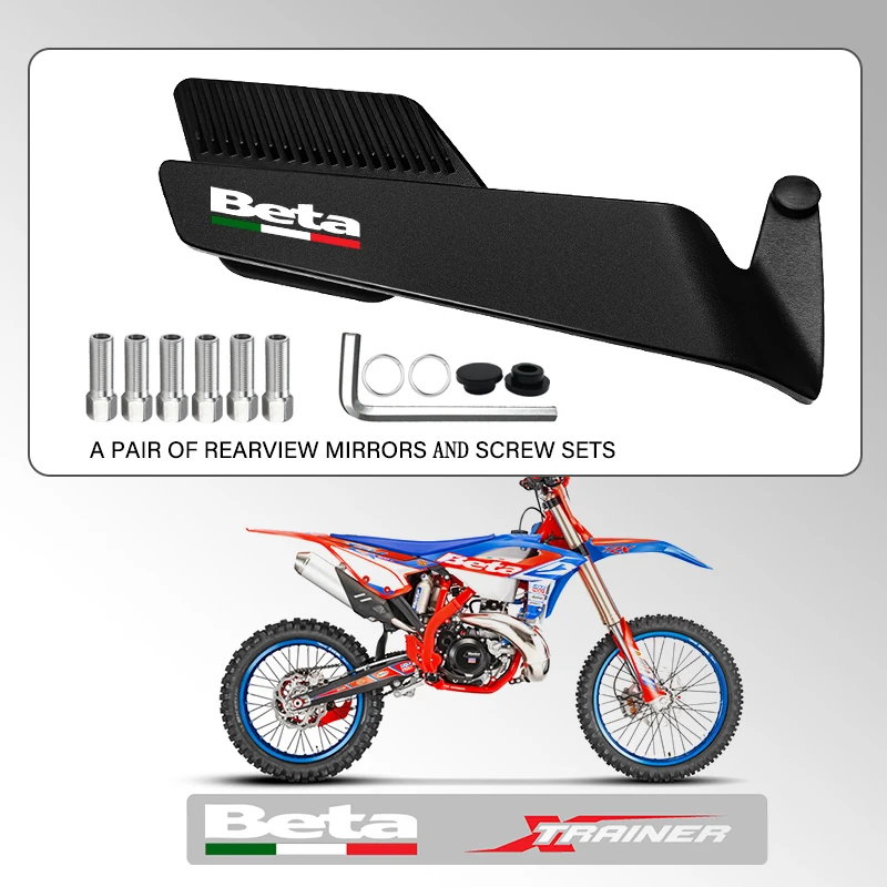 Track Certified Wide-angle Motorcycle Fixed Wind Wing Rearview Mirror For Beta Evo 250 Racing Junior Senior RR Enduro Xtrainer