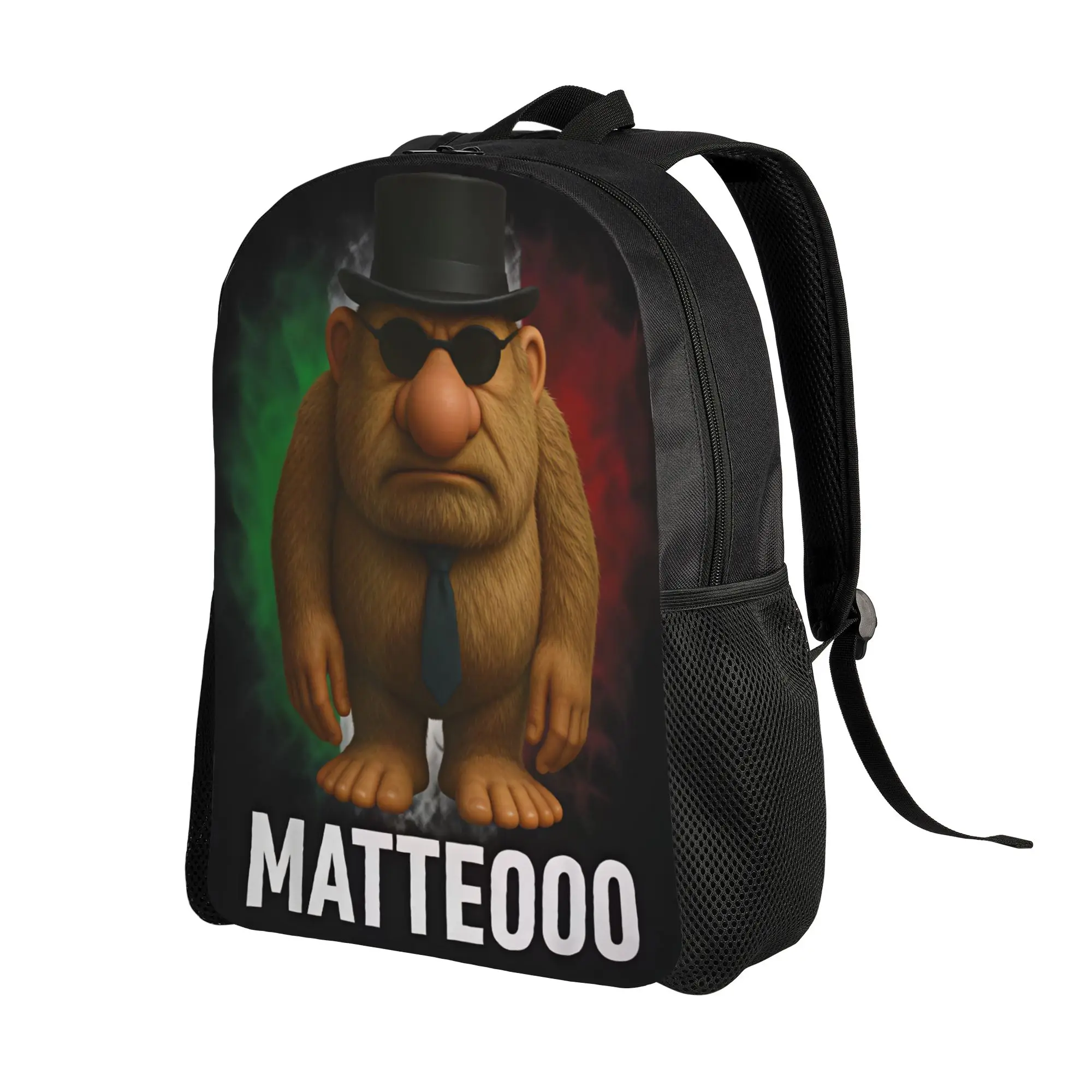 Matteooo Italian Brainrot Meme Backpack  Travel Backpacks Student Unisex Stylish High School Bags Custom Big Rucksack