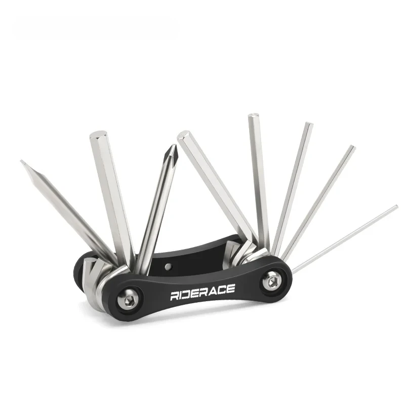 

8 в 1, велосипедный шестигранный ключ со спицами CR-V, стальной, многофункциональный, портативный, для шоссейного велосипеда, отвертка, складные инструменты для ремонта велосипеда