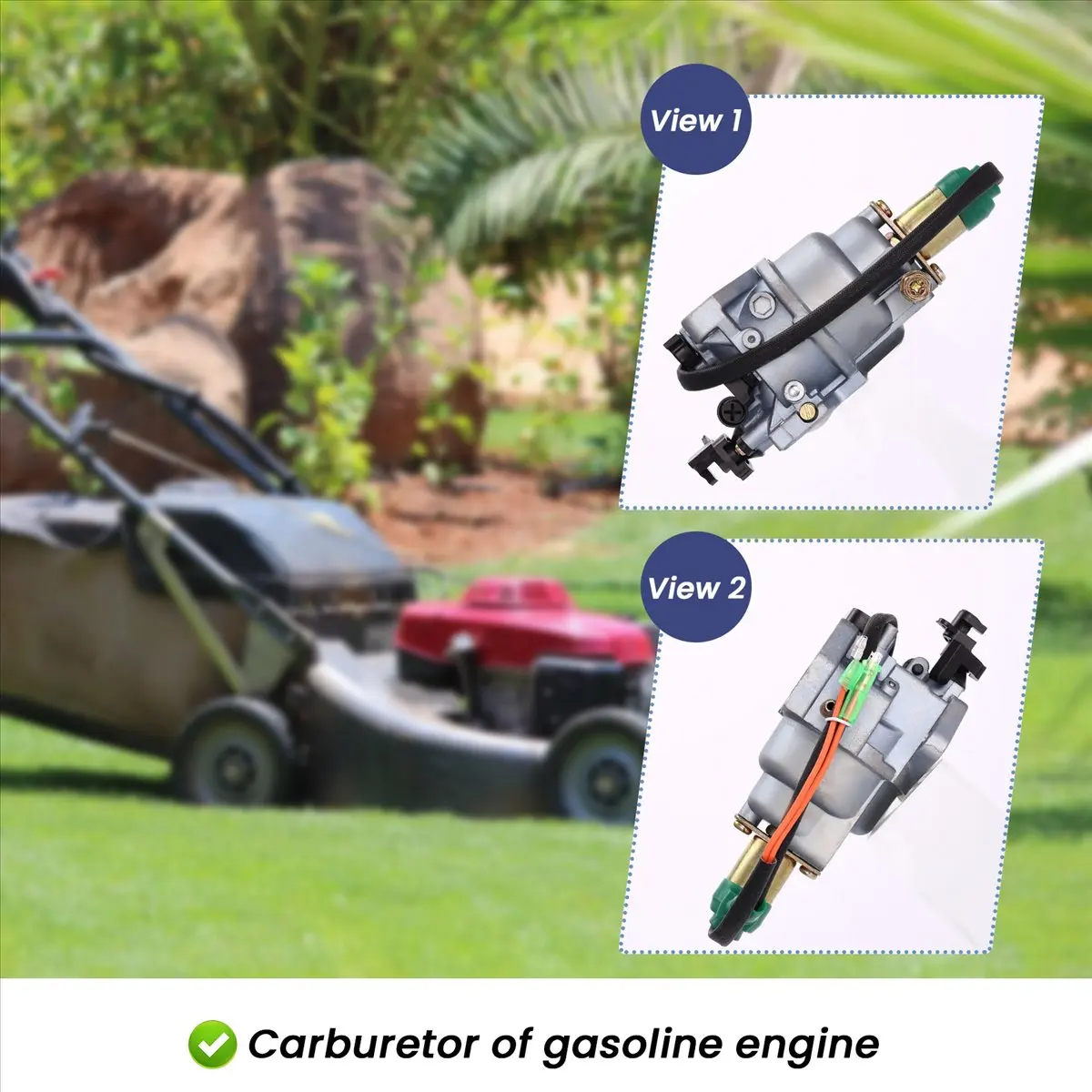 LNHF Carburetor Carb Fit 6500W for GX240 8HP GX270 9HP GX340 11HP GX390 13HP Portable Generator 182F 188F Ex6500 Ex5000