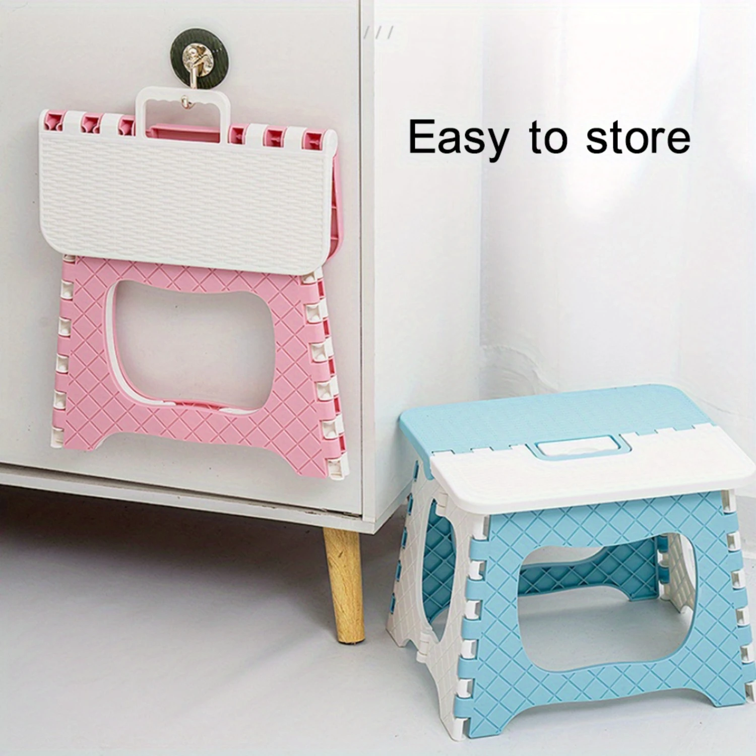 Portable Folding Stool - Durable Pp, Square Design For Outdoor Activities, Fishing &  Use