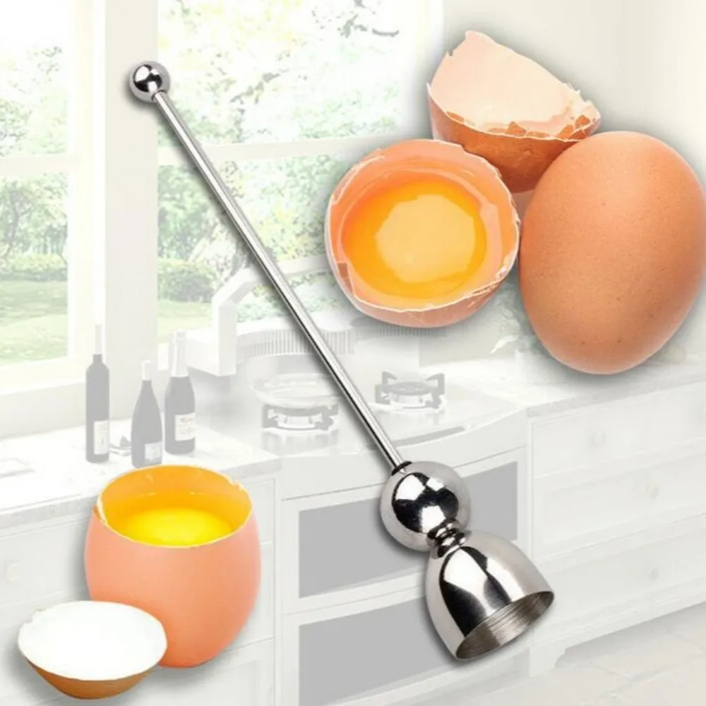 

2pcs Egg Tools Stainless Steel Egg Topper Cracker Practical Professional Egg Beater Multifunction Shell Boiled Tool Raw Eggs