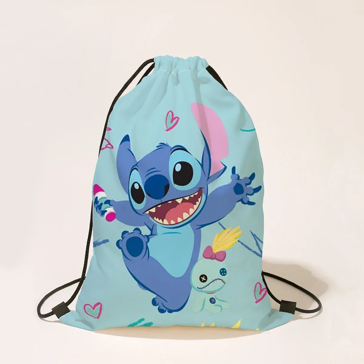 Cartoon Disney Stitch Party Gift Bag Backpack Drawstring Bag Stitch Kid Birthday Party Baby Shower Supplies Gifts