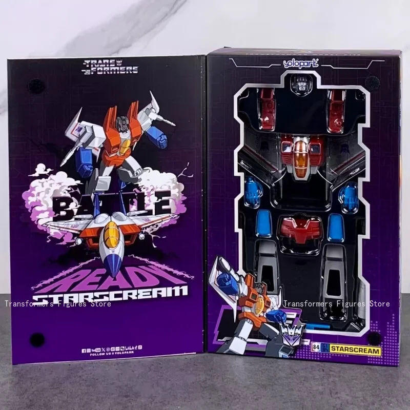Zupełnie nowy robot Transforma, zabawki wstępnie zmontowane AMK Starscream ‌   Figurka Akcji Filmowa Kreskówka Anime Ruchoma Model Popularne Prezenty G1