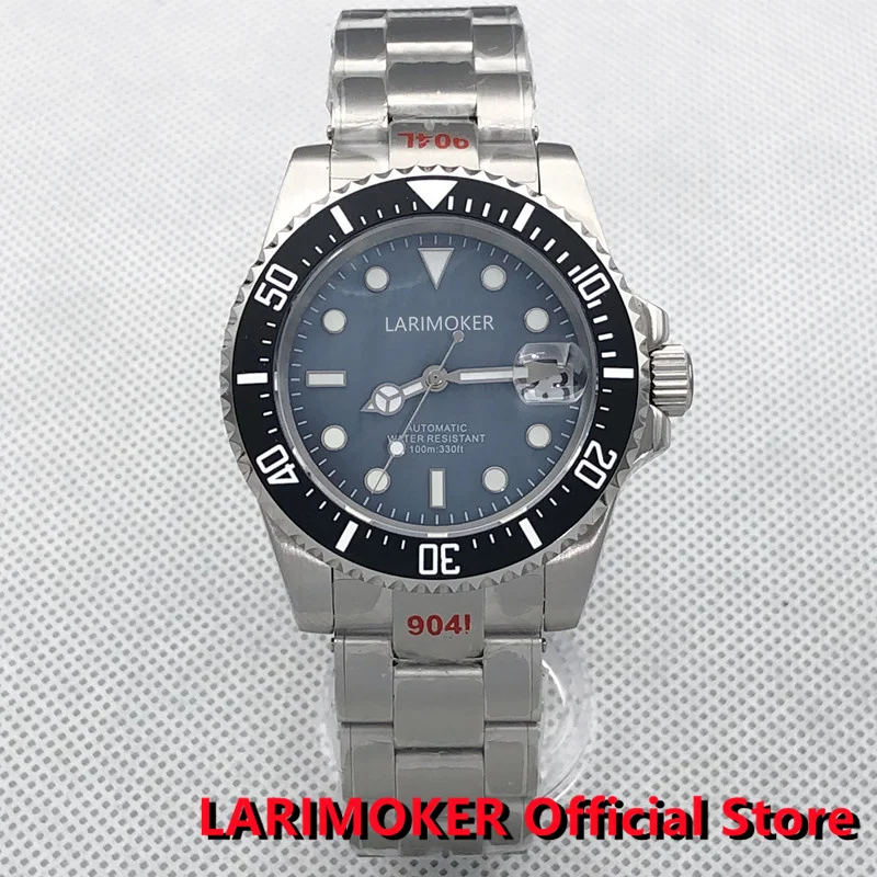 

LARIMOKER Brand new NH35 Japanese Movement Mechanical Fashion Watch Sapphire Glass Steel 100 Waterproof Watches Oyster strap