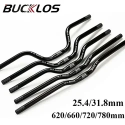 BUCKLOS Mountain Bike Handlebar 31.8mm 25.4mm Bicycle Riser Bar 620/660/720/780mm Aluminum Alloy MTB Cycling Parts