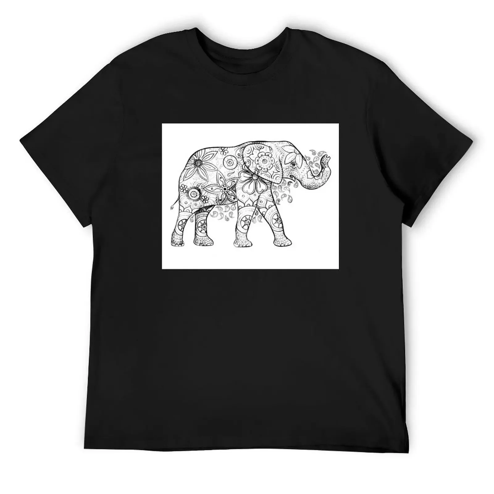 Decorated Elephant T-Shirt graphics Short sleeve tee graphic shirts boys animal print shirts graphic tee men