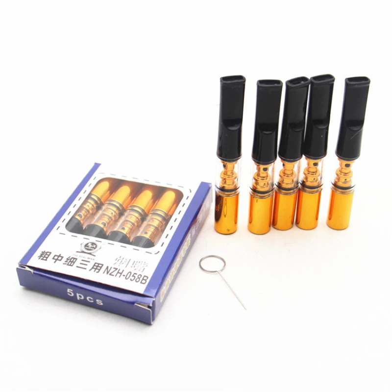 Acrylic Microfilter Smoke Mouthpiece Portable Mini complete set Cleanable Cigarette Holder Recirculating Straight Smoking filter