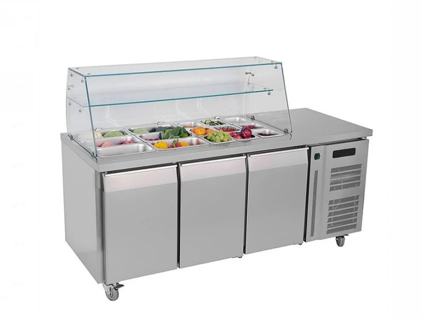 Commercial Refrigeration Equipment Freestanding Salad Fridge Bench Freezer Salad Refrigerator Counter Fridge