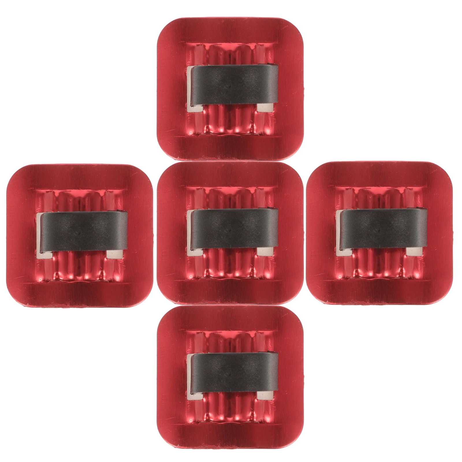 

5 set Cable Guides C Clips Aluminum Alloy Adhesive Back Red for Bike Brake Clamps ganizer Mountain Road Bicycle Accessories