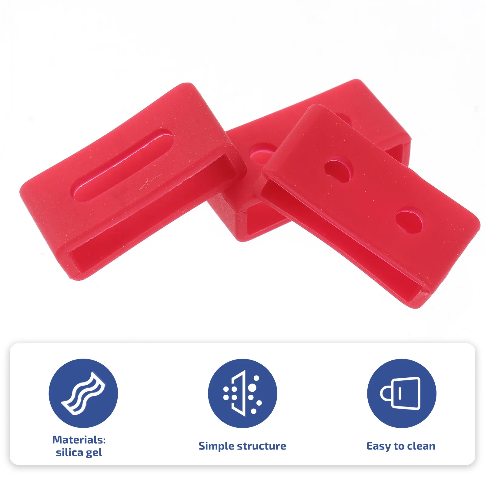 3 pezzi anelli per cinturini in silicone anelli di fissaggio di ricambio per Ga110 Ba colore brillante flessibile robusto facile installazione 22 mm rosso