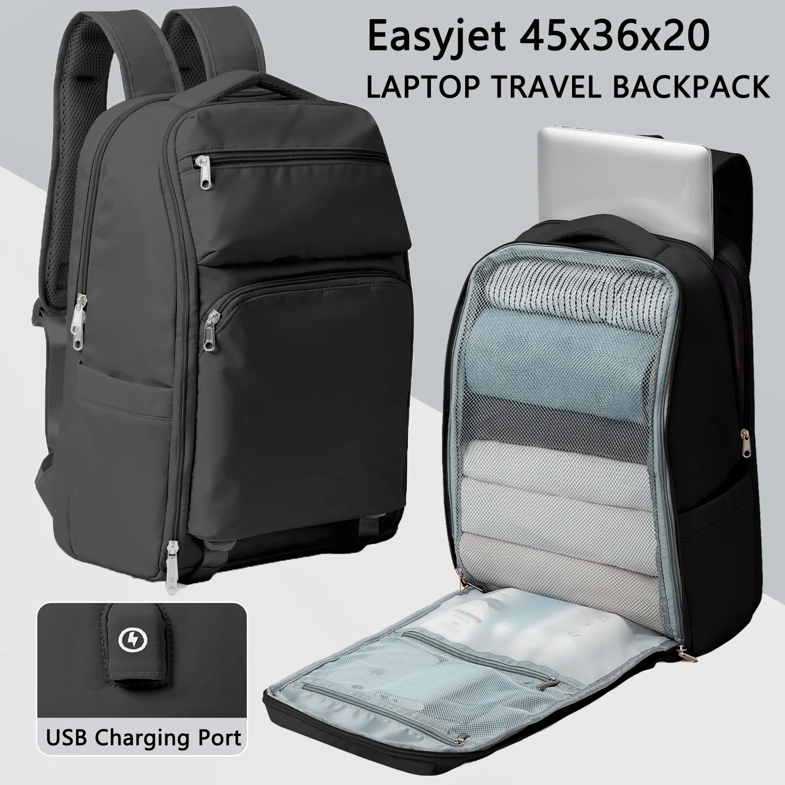 Multifunctional Travel Backpack Easyjet 45x36x20 for For Women Men Outdoor Cabin Bag  Waterproof School Bag USB Laptop Backpack