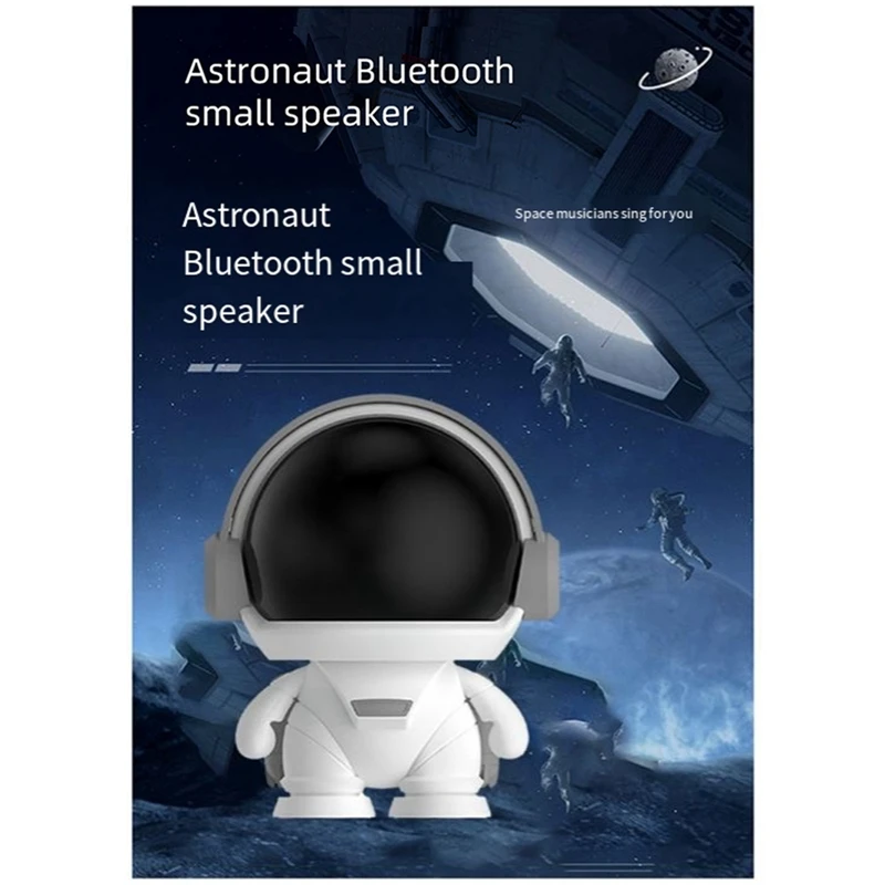 Astronaut Wireless Bluetooth Speaker Cute Desktop Space Robot Bluetooth Speaker Tws Subwoofer For Home Outdoor Gift