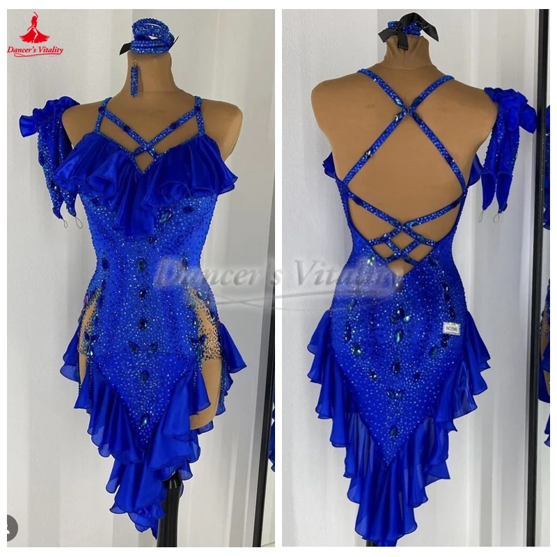 เต้นรําละตินเด็กและวัยรุ่น Art Examination ชุดผู้ใหญ่ Chacha Samba Rumba การประกวดและดําเนินการเสื้อผ้าปรับแต่ง