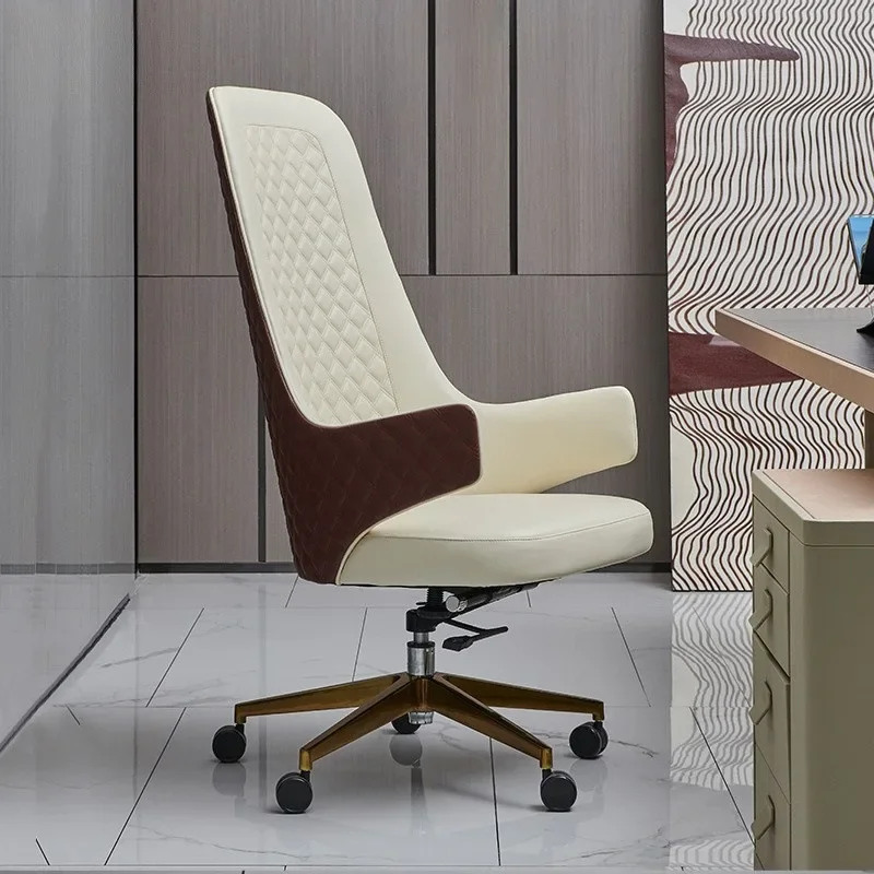 Book Chair Post-Modern Office Computer Chair Leather Art Lifting and Rotating Designer High Backrest Armchair